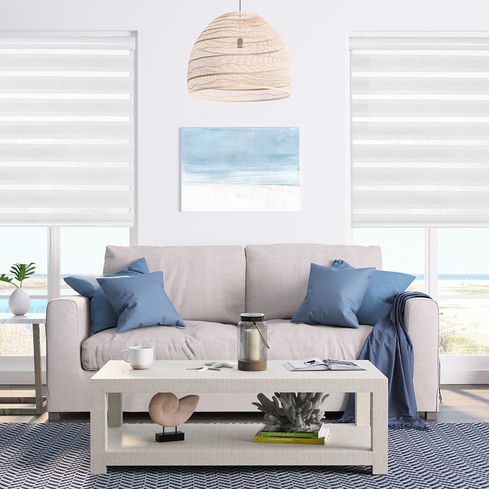 Korean pleated blinds in contemporary interior