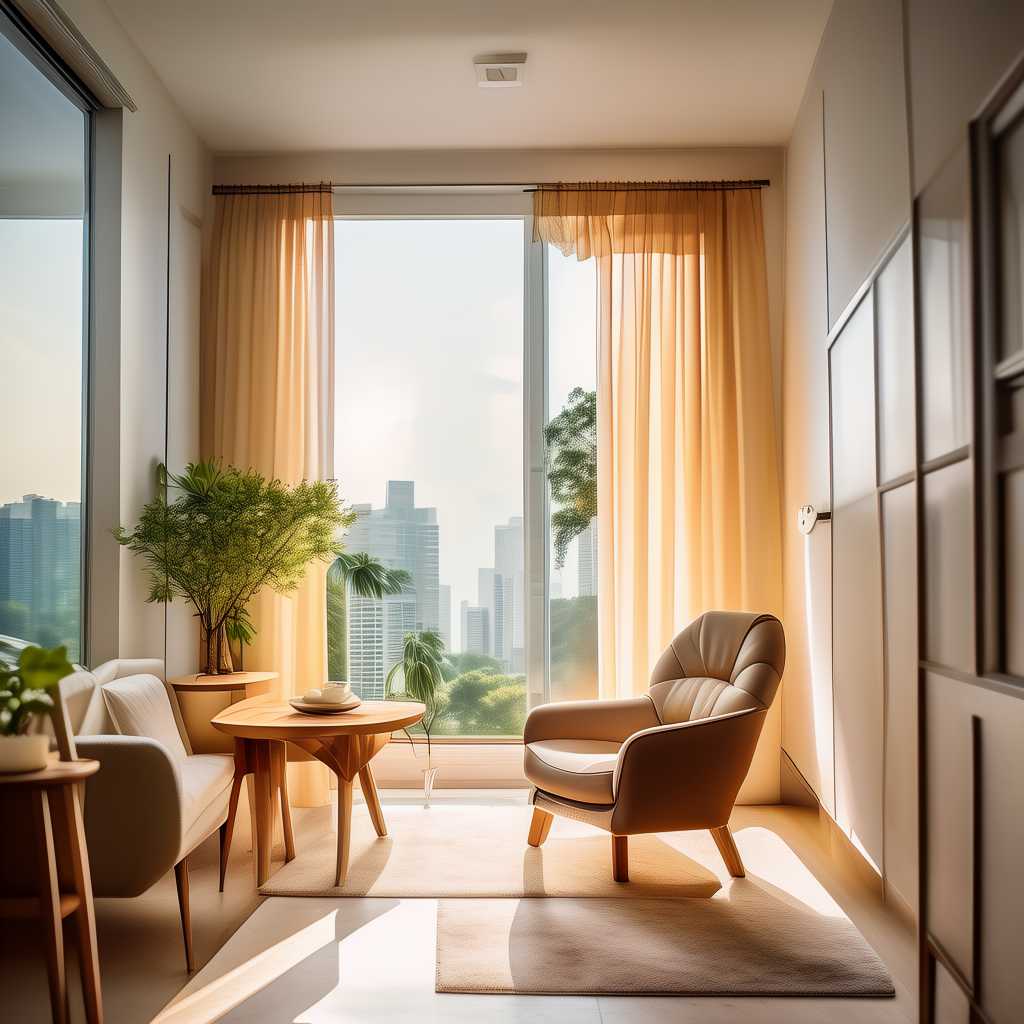 Visual comparison of Korean blinds vs roller blinds for Singapore homes